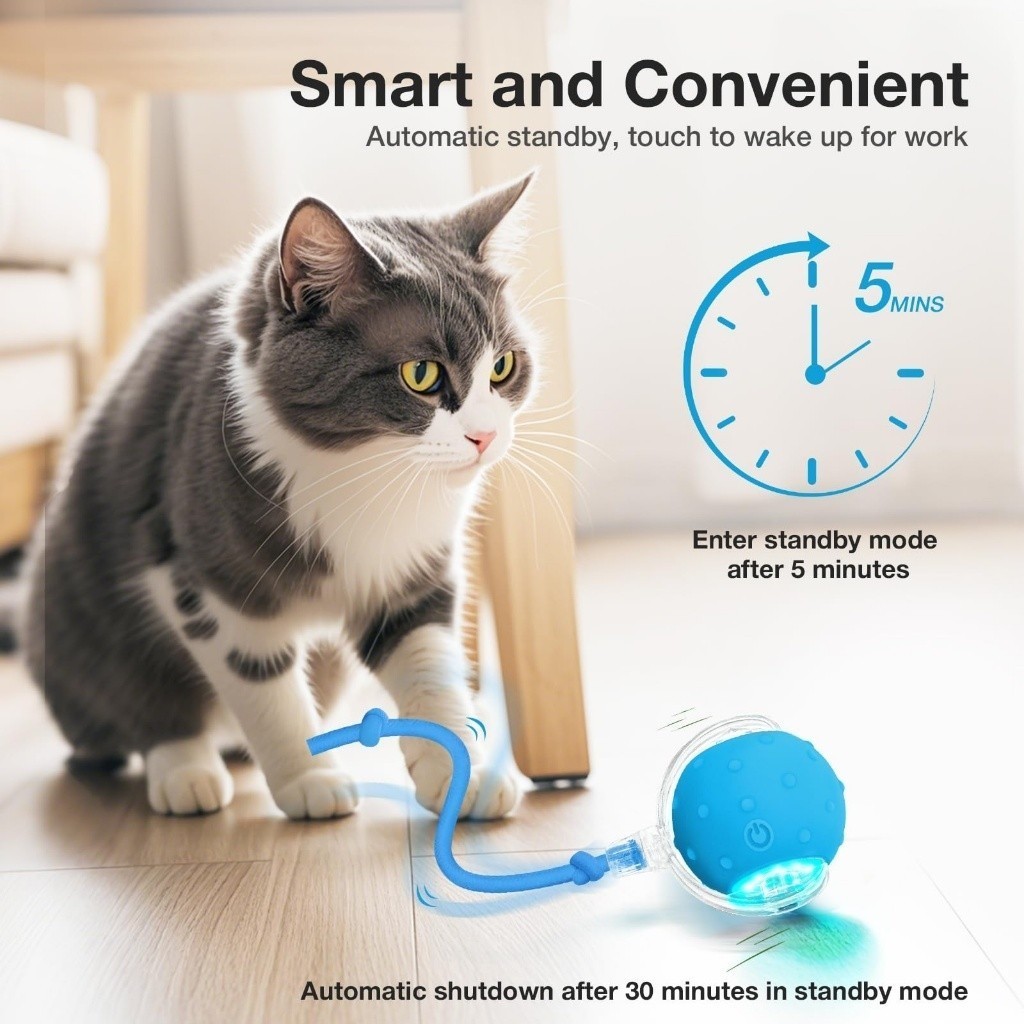 Bola de rolamento automática, brinquedo interativo para filhotes, treinamento elétrico para cães