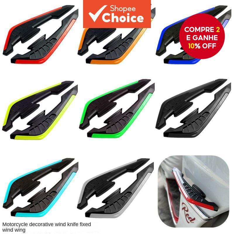 Decoração Lateral De Asa Fixa Para Motocicleta , Acessórios De Estilo De Carro Esportivo Resistente A Arranhões em Oferta na Shopee