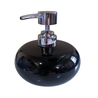 Dispenser Decorativo para Banheiro ou Cozinha, Redondo em Cerâmica e Cromado em Oferta na Shopee
