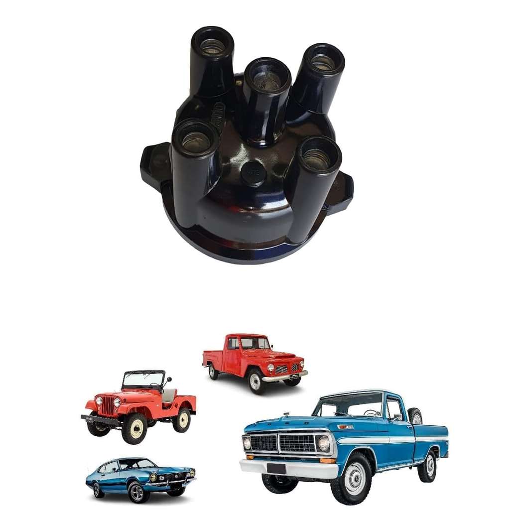 Tampa do Distribuidor Motor OHC 4 Cilindros com Platinado Jeep, Rural, F-75, Maverick, F100, Ford Willys