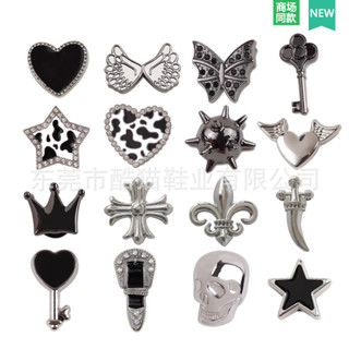 Novas sandálias decorativas fivela acessórios prata preto Metal jardim sapatos acessórios de ferragem em Oferta na Shopee