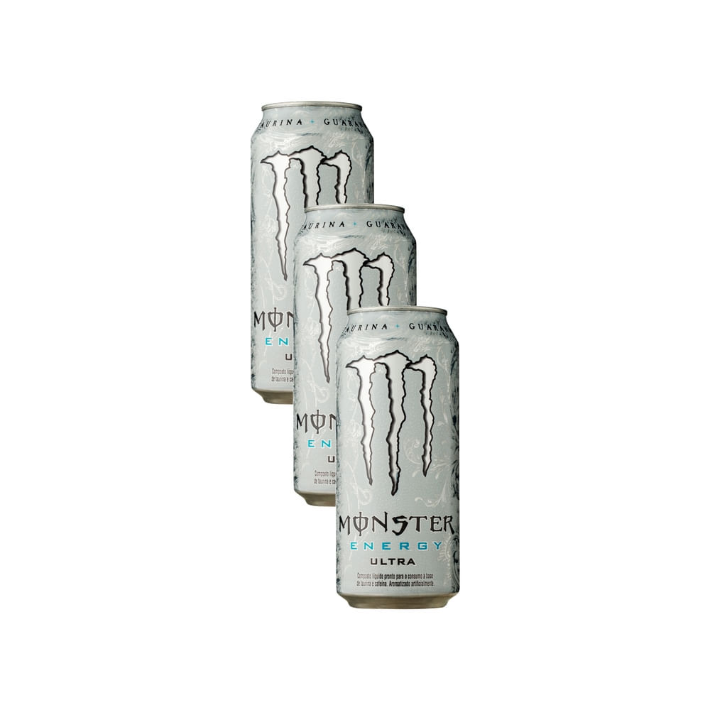 Kit 3 Energético Monster Energy Ultra com 473ml