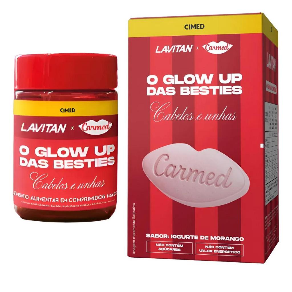 Lavitan Carmed Cabelos e Unhas /Iogurte de Morango 60 Coprs