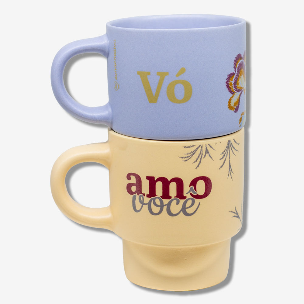 Kit Canecas Empilháveis Bordado de Vó – Zonacriativa em Oferta na Shopee