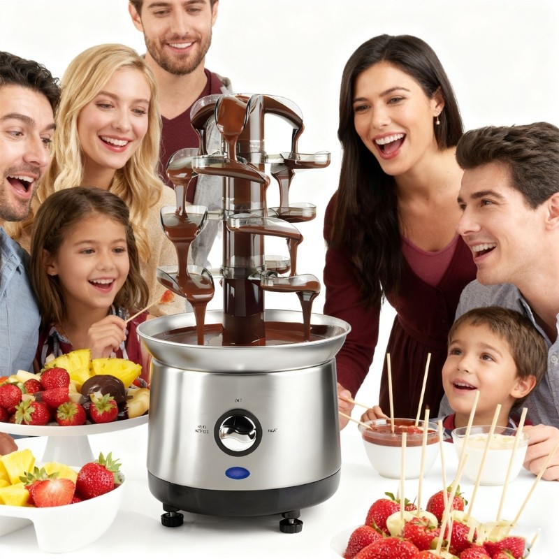Li * Fonte Elétrica Fondue Chocolate 4 Camadas Fabricante Multiuso