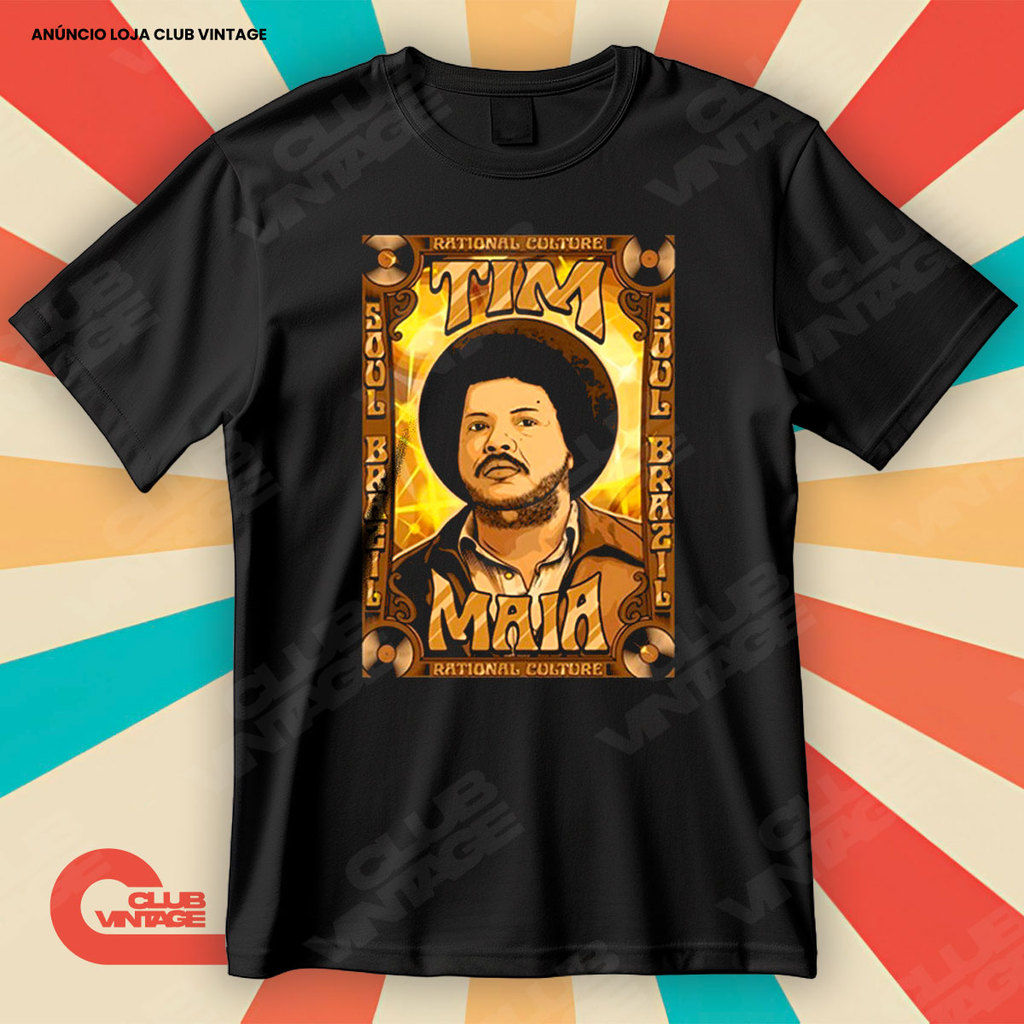 Camiseta Tim Maia MPB Cultura Nacional Blusa Camisa Cantores 100% Algodão