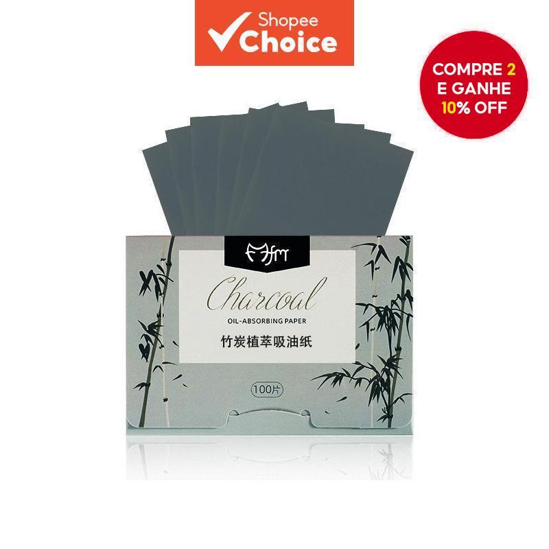 Novas Folhas Absorventes de Óleo para Rosto com 100 Peças | Papel Secante Portátil para Controle do Brilho e Efeito em Oferta na Shopee