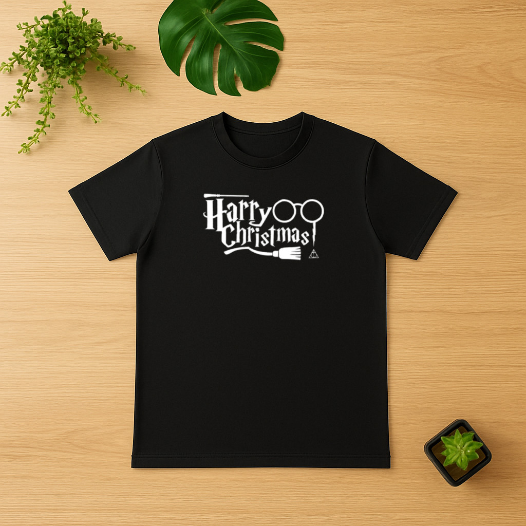 Camiseta Premium Harry Potter Natal Merry Christmas Algodão 30.1 Envio Imediato