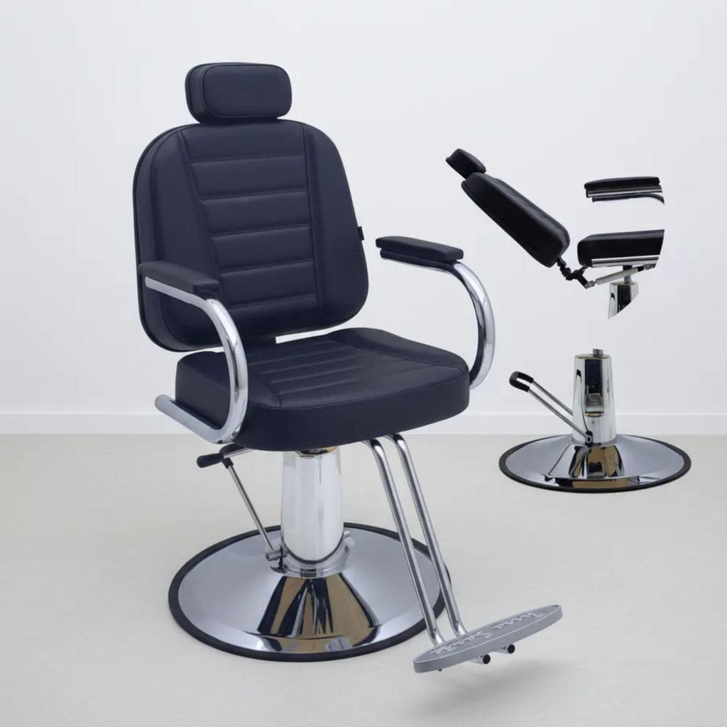 Cadeira Barbeiro Poltrona Salão De Beleza Matisse Reclinavel