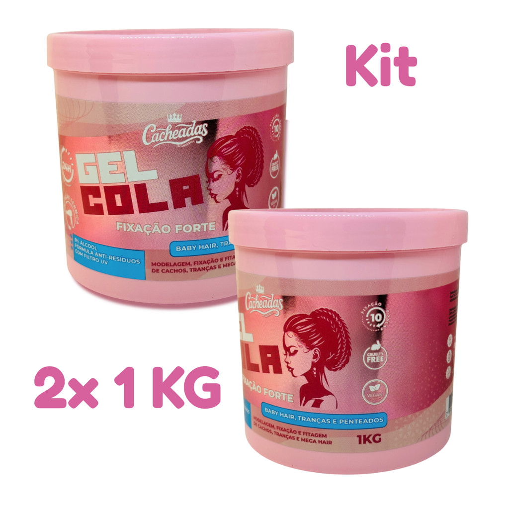 Gel Cola Baby Hair 1KG Fixação Forte Ultra Tranças Penteados Vegano Cacheadas em Oferta na Shopee