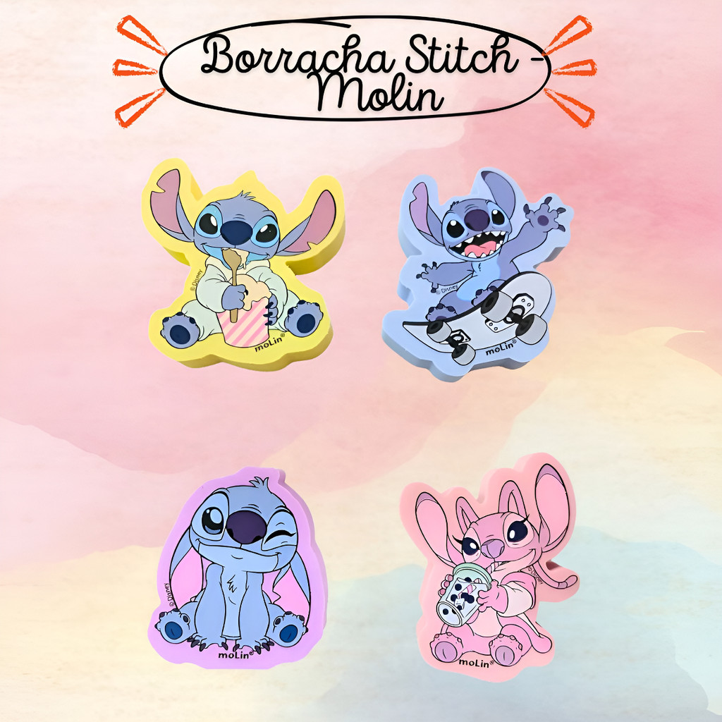 Borracha Escolar Macia Stitch - Molin
