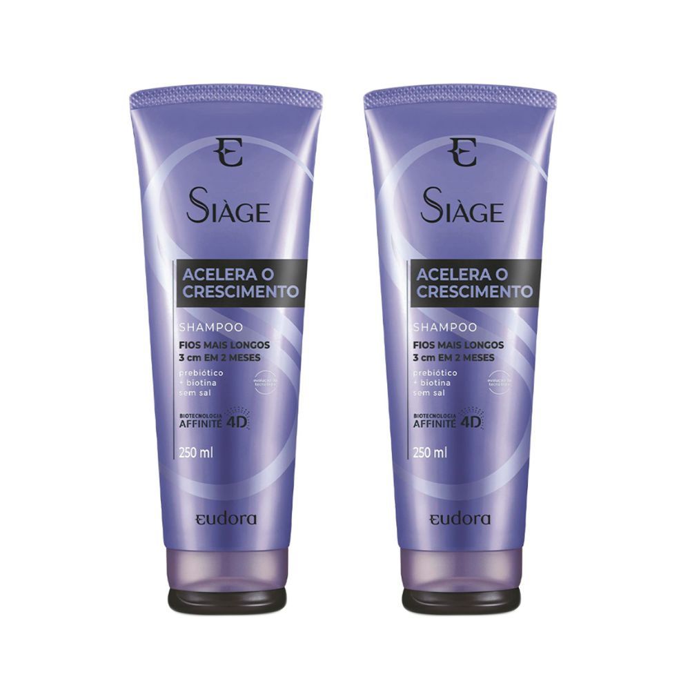 Kit 2 Shampoo Siàge Acelera o Crescimento 250ml