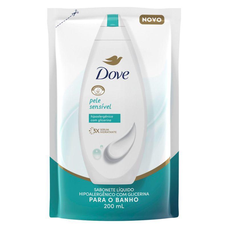 Refil Sabonete Líquido Dove Pele Sensível 200ml