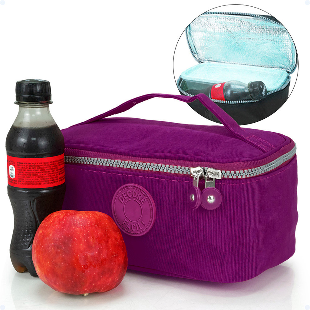 Bolsa Lancheira Caixa Térmica Pra Marmita Mantém Temperatura em Oferta na Shopee