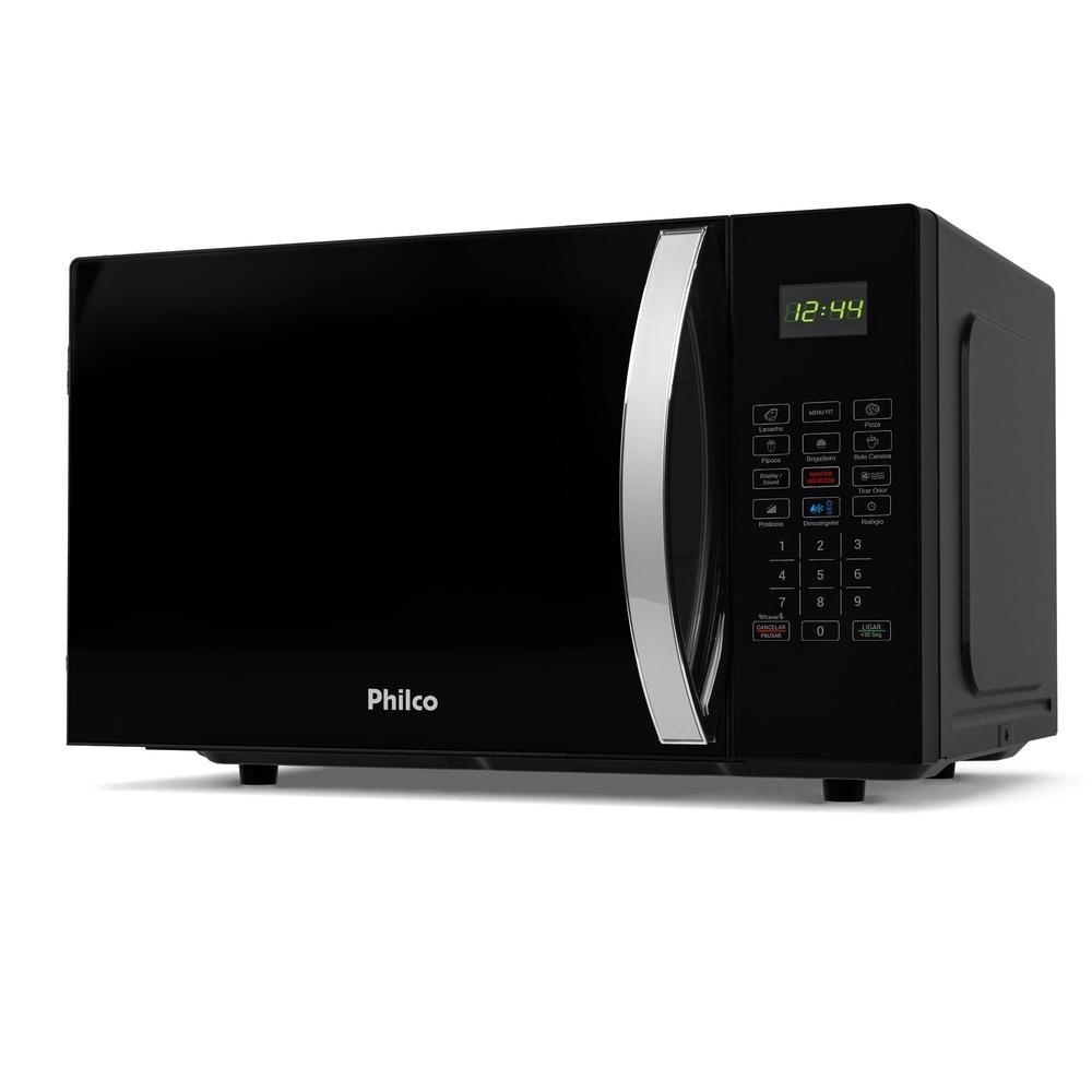 Detalhes do Micro-ondas Philco 28 Litros Limpa Fácil 1100W Preto PMO30P 127V