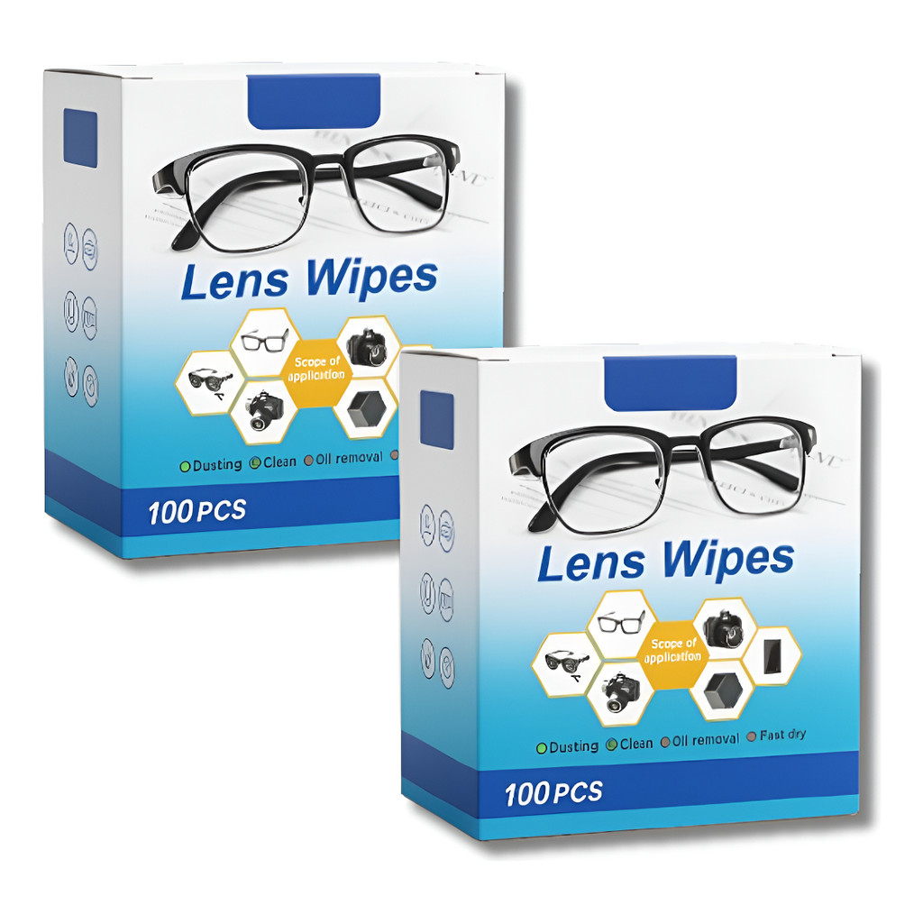 Lens Wipes Lenços Umedecido Limpa Lentes Óculos Câmeras em Oferta na Shopee