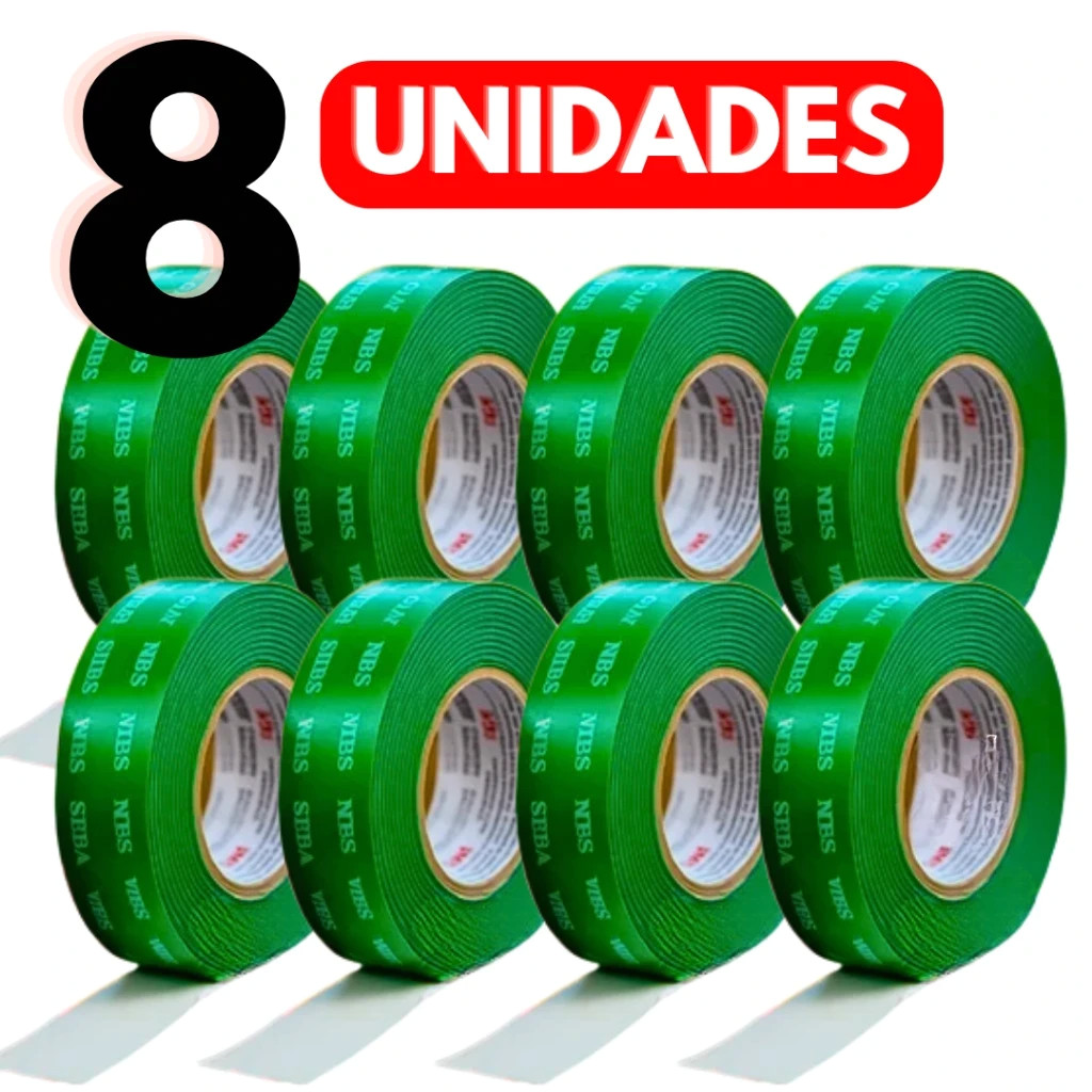 Rolos Fita Dupla Face 2M - Dupla Face Para Parede - Fita Adesiva Fixa Extra Forte Transparente