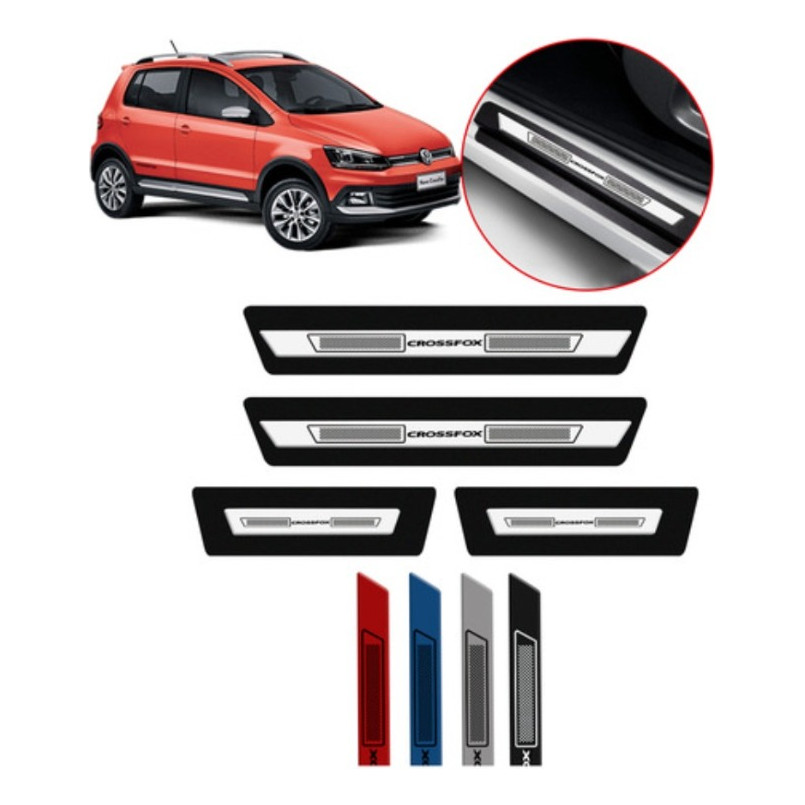 Soleira Pintada Cor Cinza Platinum Volkswagen Crossfox