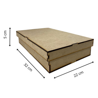 Caixa De Mdf Laser Com Tampa Solta 32x22x05 Cm em Oferta na Shopee