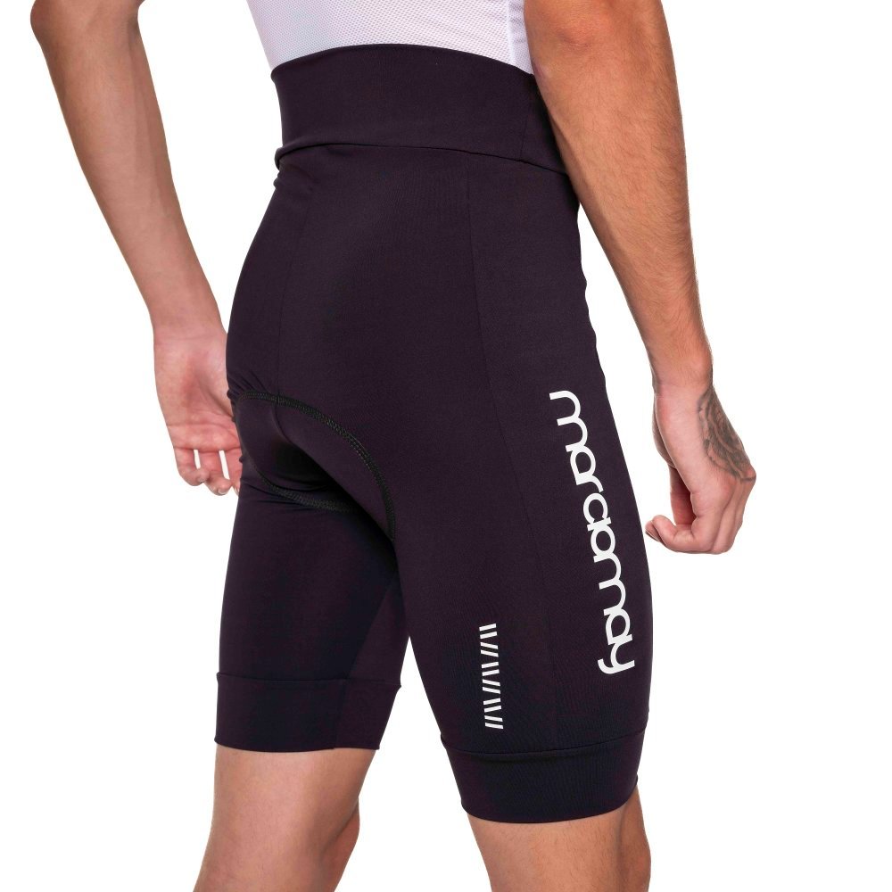 Bermuda De Ciclismo Masculina Márcio May Light Preta E Logo Branca