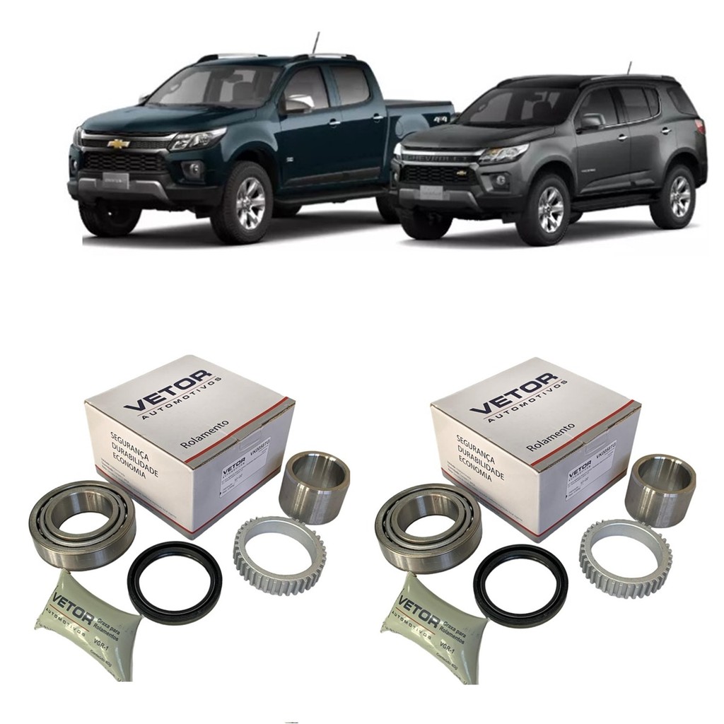 2 Kits Rolamento Roda Traseira S10 Trailblazer 2012 a 2017