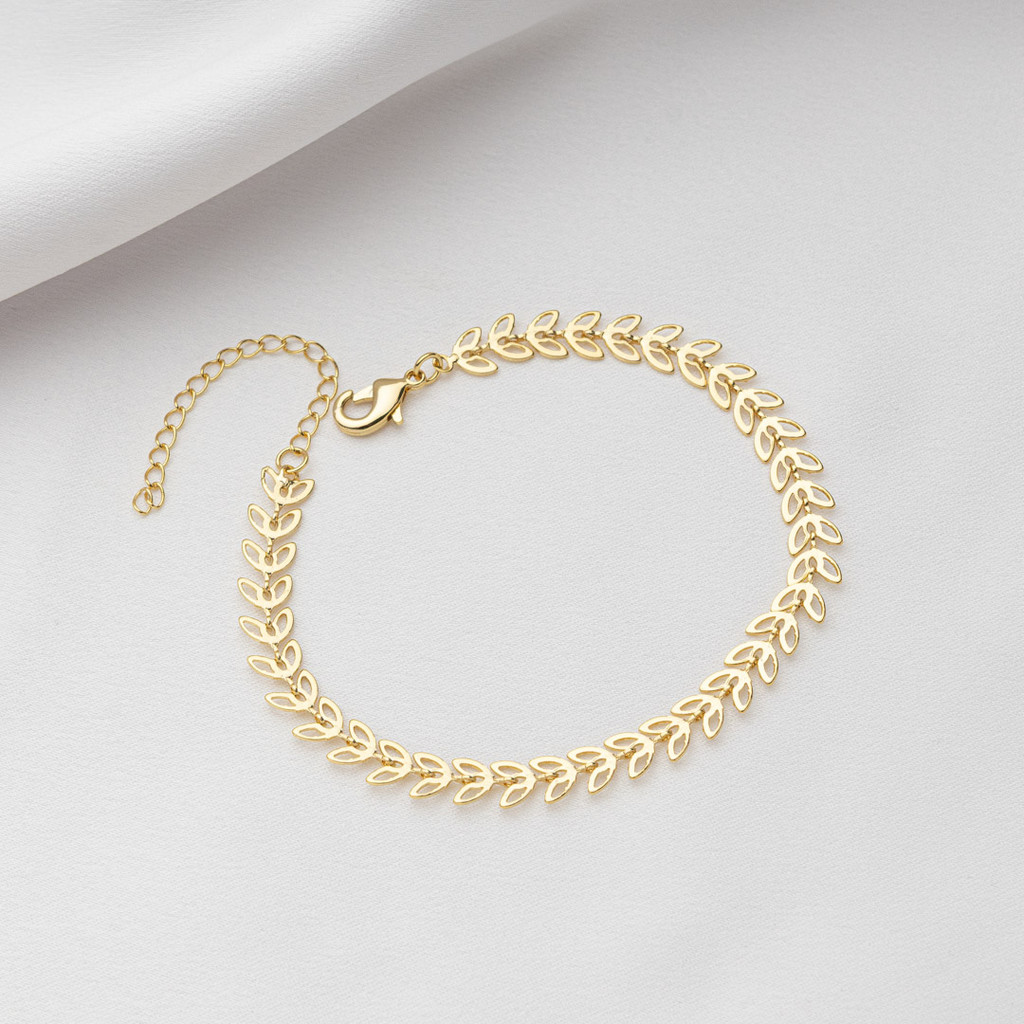 Pulseira Escamas Vazadas Banhada a Ouro 18K - D France Semijóias