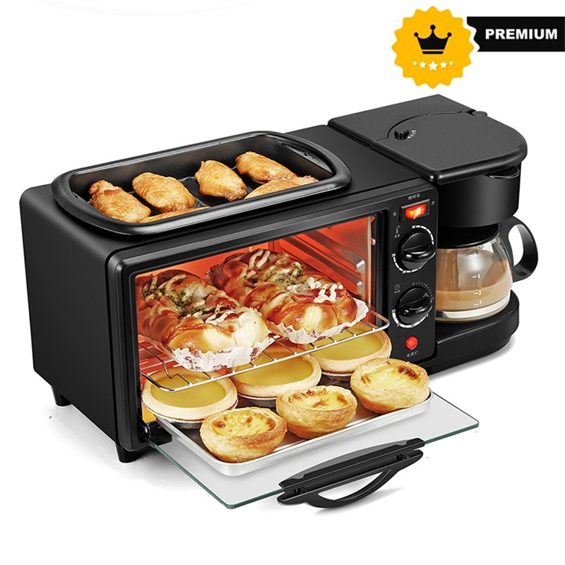 Máquina de Café da Manhã 3 em 1 Forno Cafeteira Grill 2800W Viccoli Premium em Oferta na Shopee