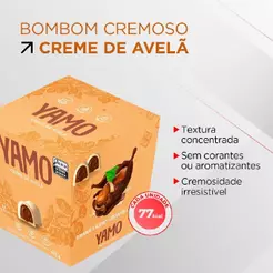 Bombom zero açúcar recheio creme de avelã caixa com 18 un 15g cada yamo topway