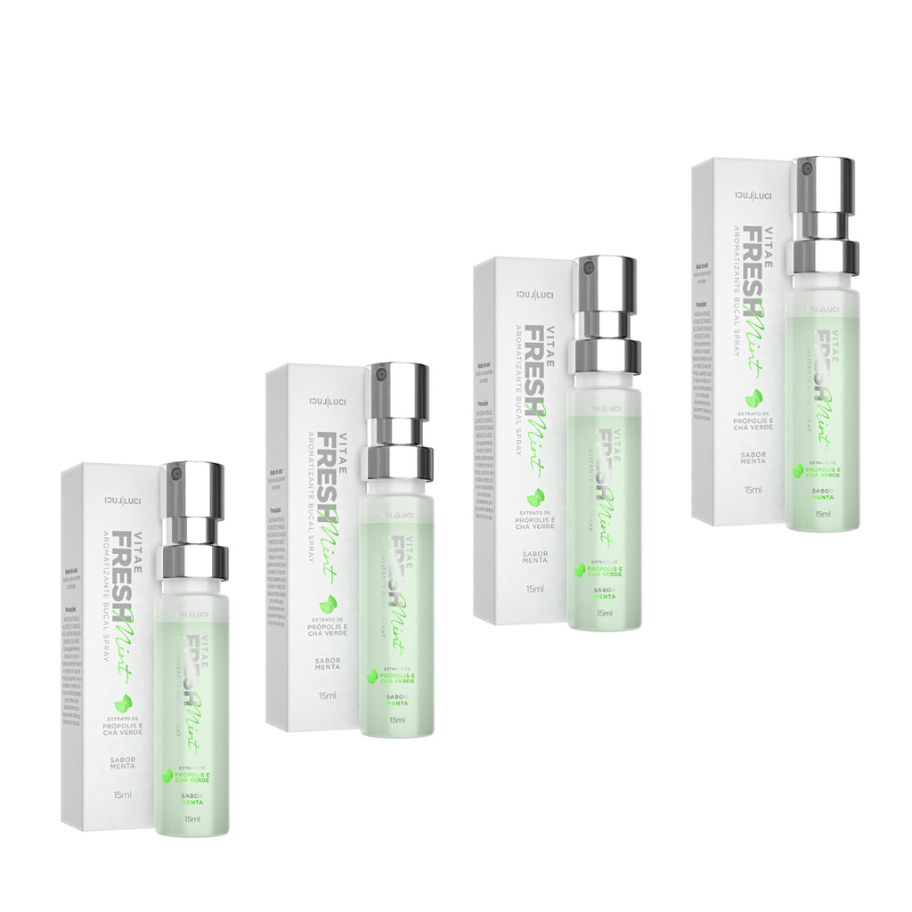 Kit 4x Spray Bucal Para Hálito Vitae Fresh Menta Luci Luci