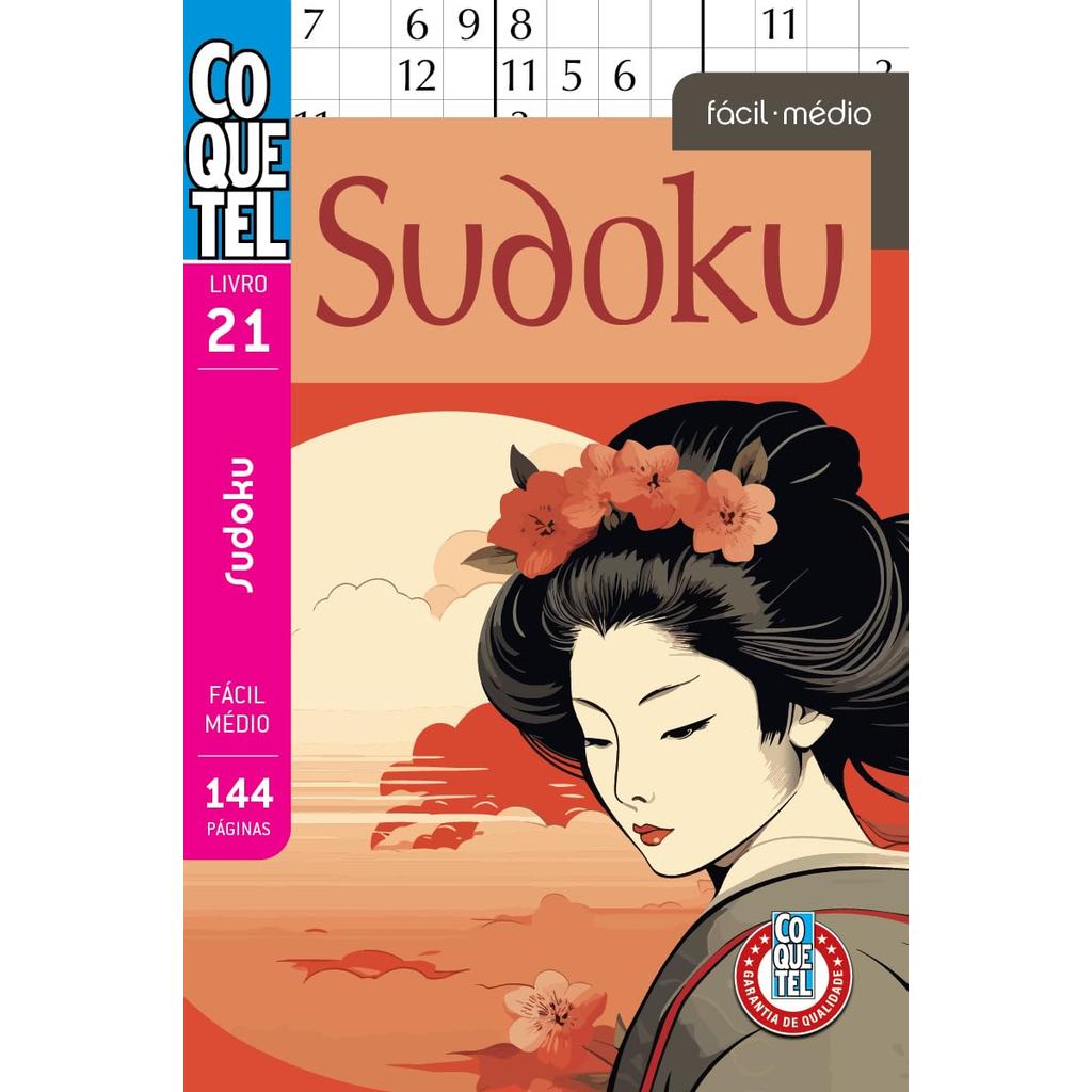 Livro Coquetel Sudoku 21 | Níveis Fácil e Médio em Oferta na Shopee