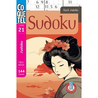 Livro Coquetel Sudoku 21 | Níveis Fácil e Médio em Oferta na Shopee
