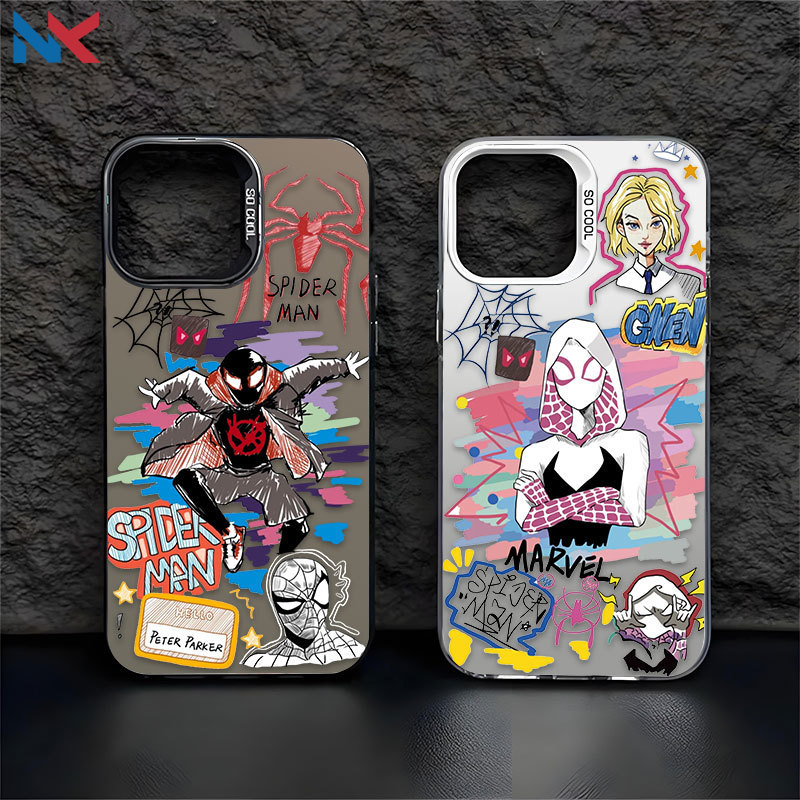 Capa Para Samsung S24 Plus S23 FE S23Ullta S21 S22 S20 A56 A55 A54 A16 A15 A35 IMD Caso De Telefone Rua Homem-Aranha NKC