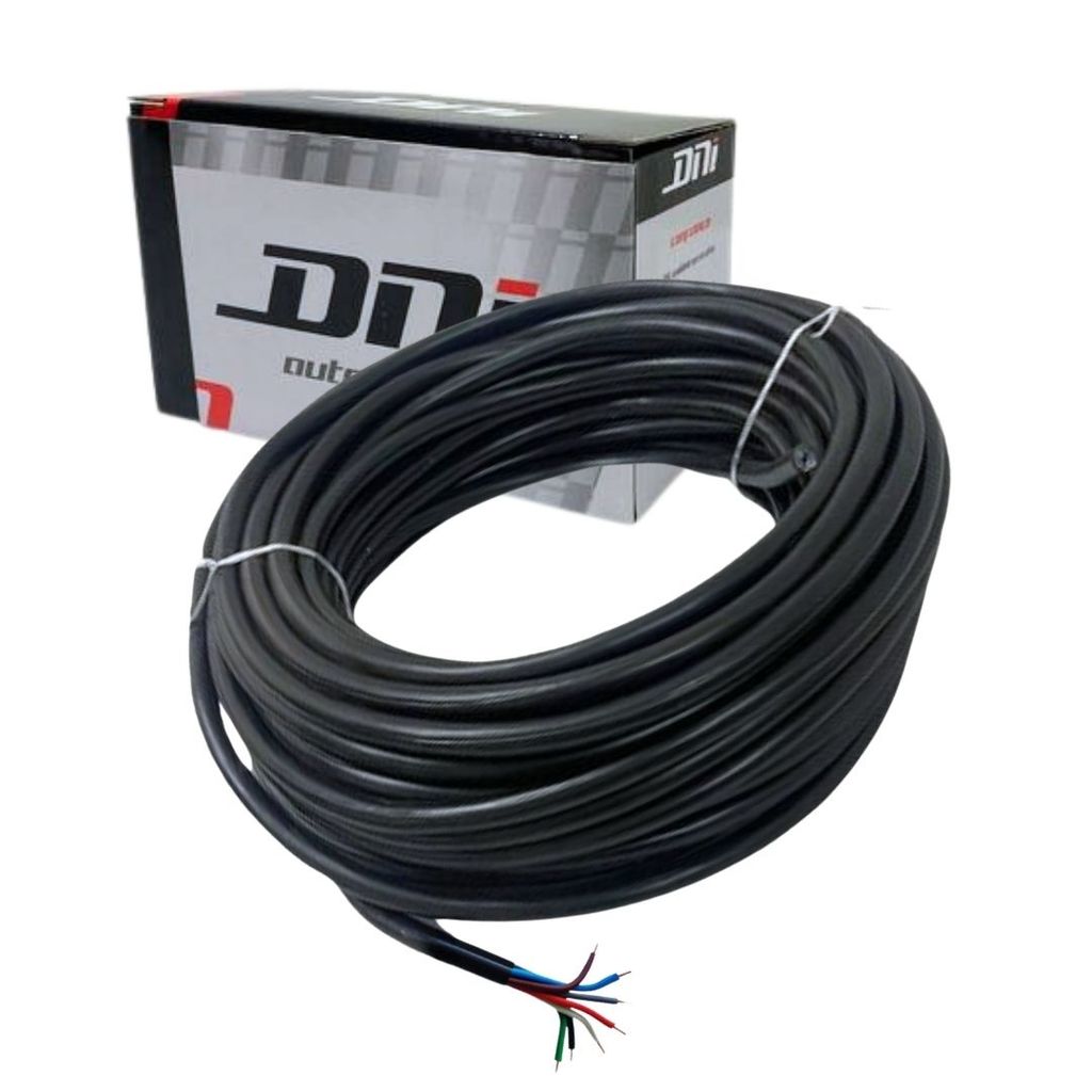 Fio Cabo PP Flexivel 7 vias Material Cobre Rolo 25 Metros DNI HYBPP710 em Oferta na Shopee