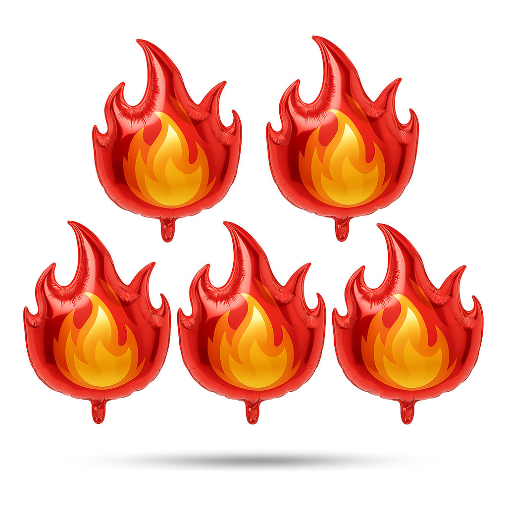 Kit 5 Balão Metalizado Fogo Fogueira Festa Junina Decoração em Oferta na Shopee