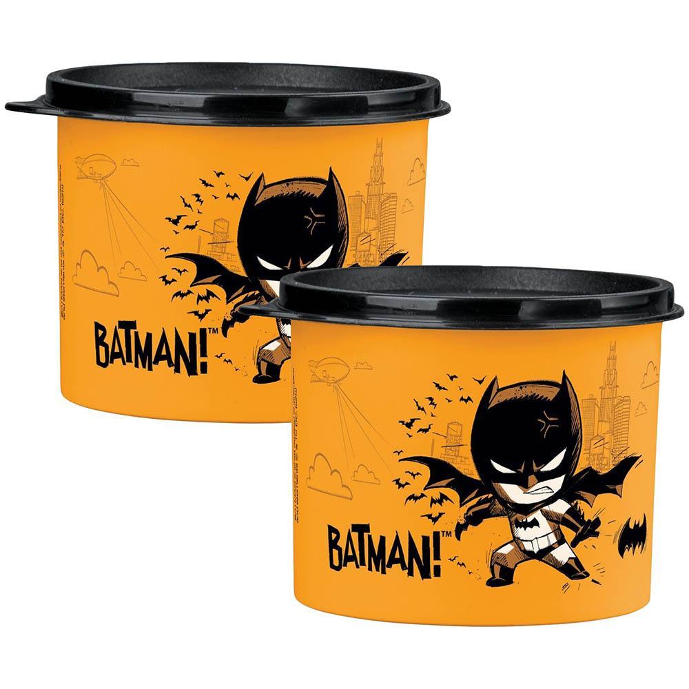 Kit 2 Potes Tupper Redondinha Kids 500ml Batman