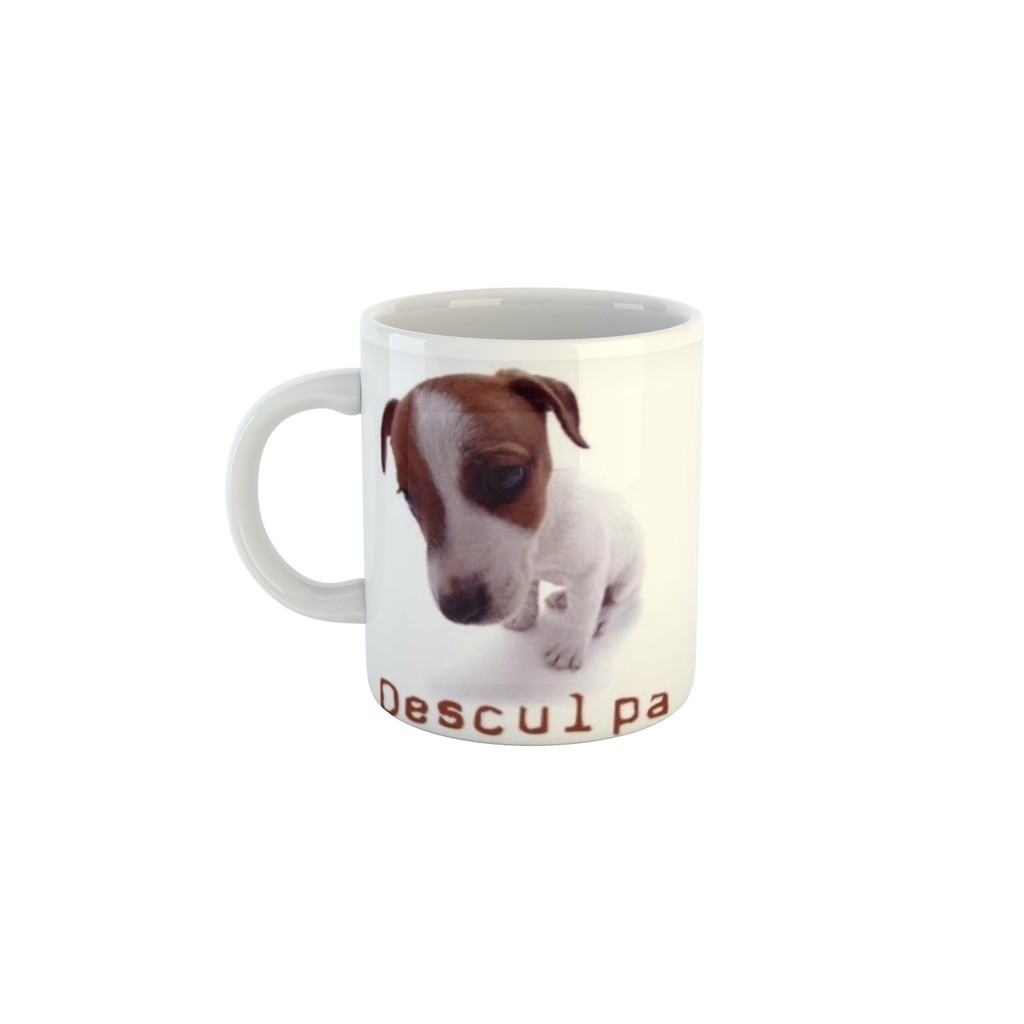 Caneca Cerâmica Meme Doguinho te pedindo Desculpas Presente Meme na Caneca