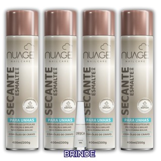 Kit 4un Spray Secante de Esmalte para Unhas 400ml NUAGE + Brinde Esmalte Lenda  Drica em Oferta na Shopee