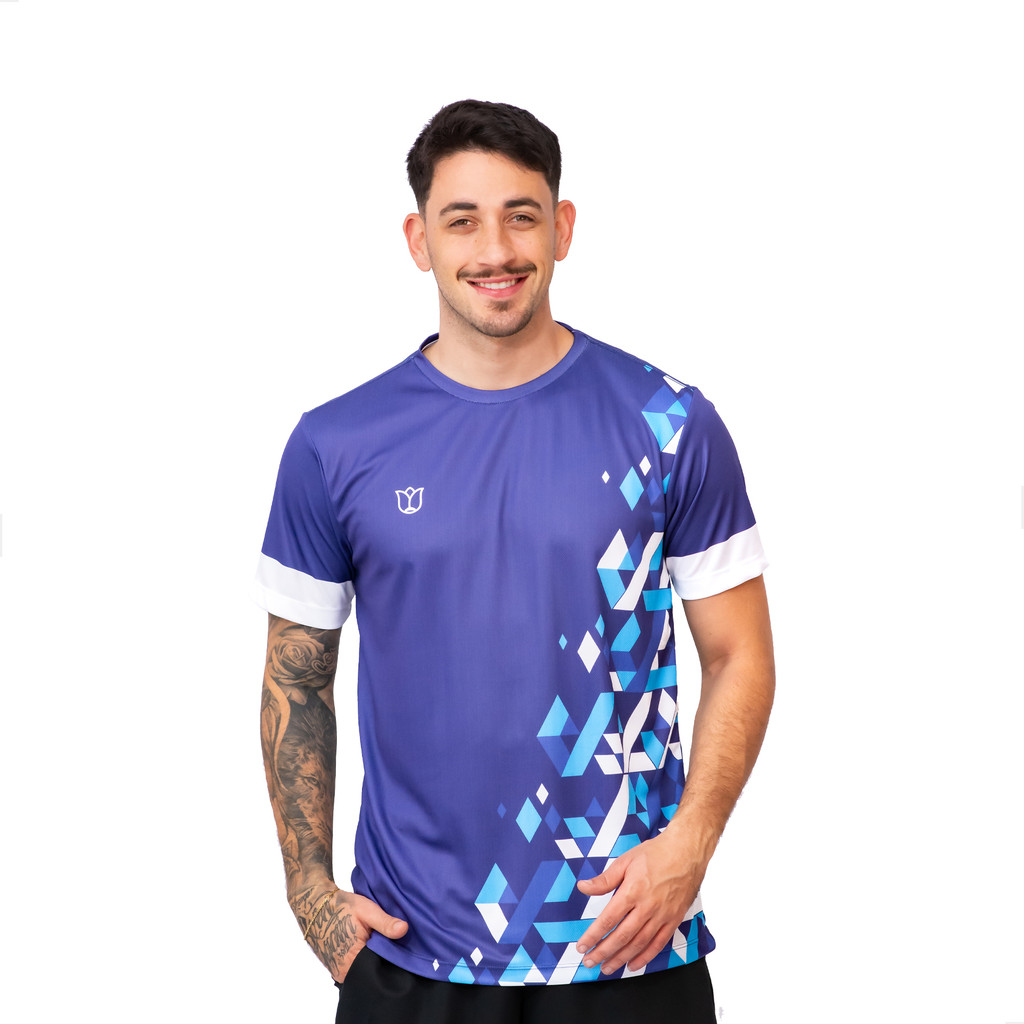 Camisa Dry Fit Academia Treino Masculina Com Proteção Uv B41 blusa fitness