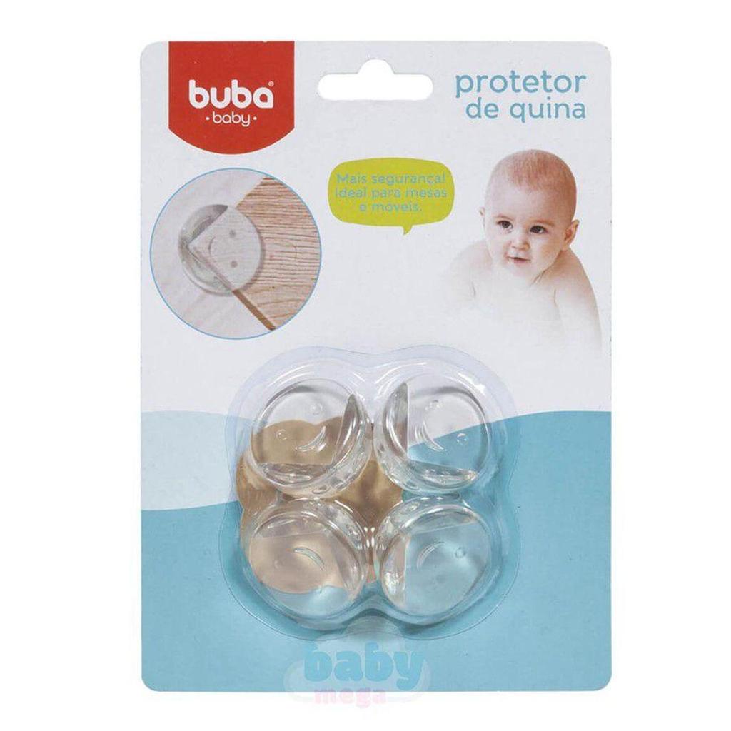 Protetor De Quina Buba Silicone 4 Unid Segurança Bebê Criança Transparente Para Mesa E Móveis