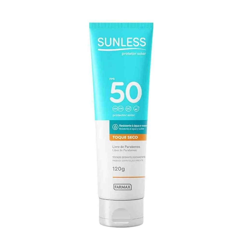 Sunless Protetor Solar FPS 50 Toque Seco 120g