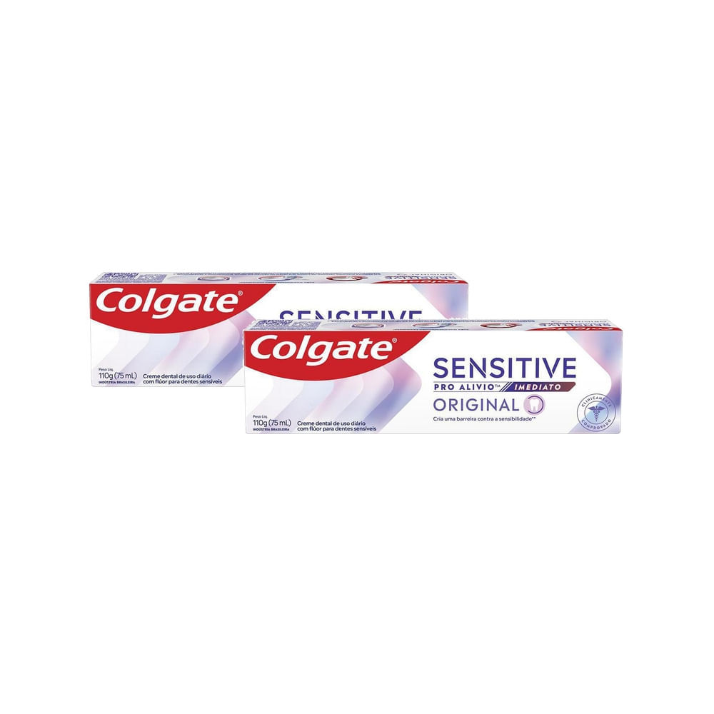 Kit 2 Creme Dental Colgate Sensitive Pro Alívio Original 110g em Oferta na Shopee