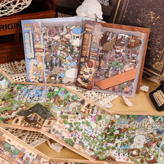 ENWEI 16 Unidades [Série Alice Fantasy] Adesivos De Paisagem À Prova D'água 3D Magic World Scroll Style Cute Animal Cart em Oferta na Shopee