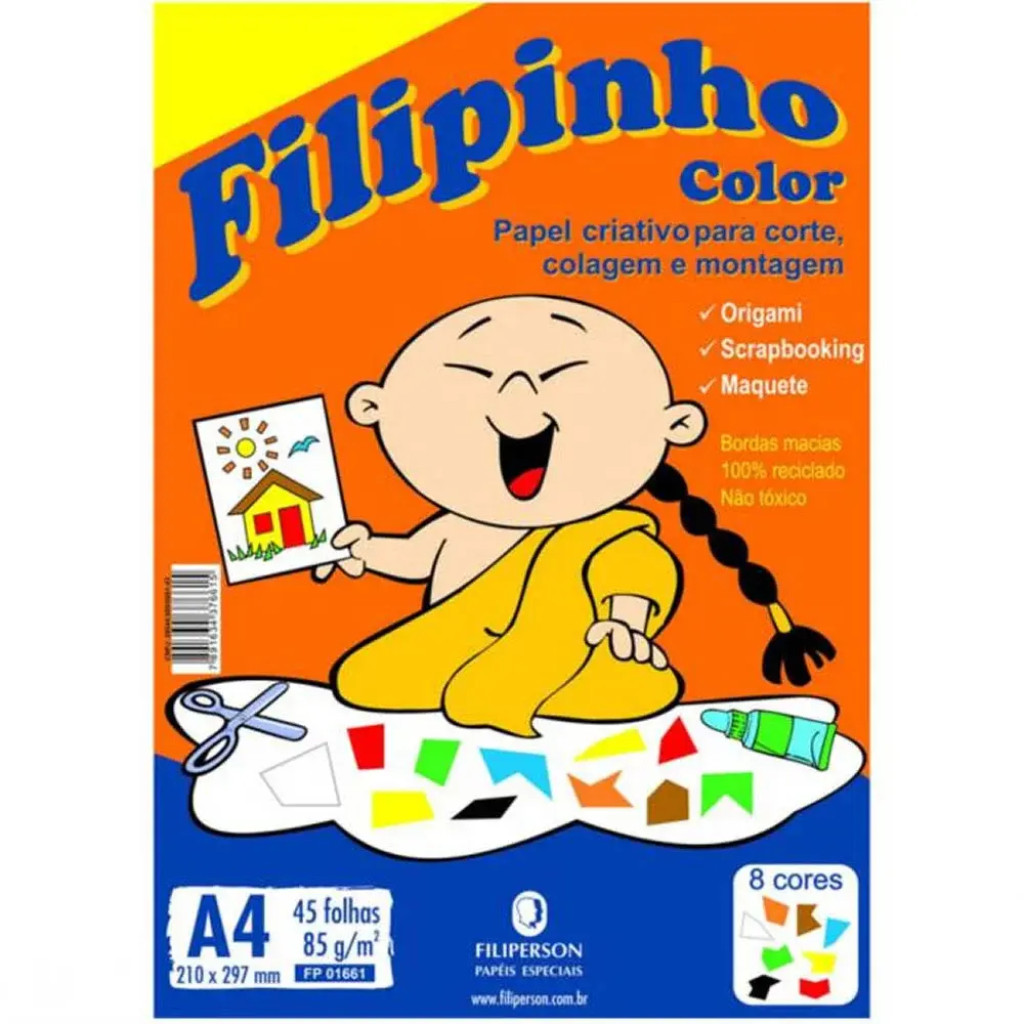 Papel Color A4 Cores Sortidas 85G 45 Fls Filipaper