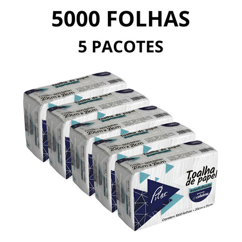 Papel Toalha 5000 Fls Interfolha Celulose Pilar