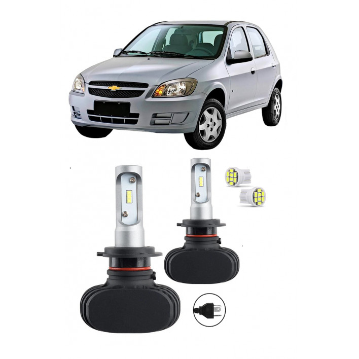 Par Lampada UltraLed Farol Celta Prisma 2006 2007 2008 2009 2010 2011 2012 2013 2014 2015 6000K