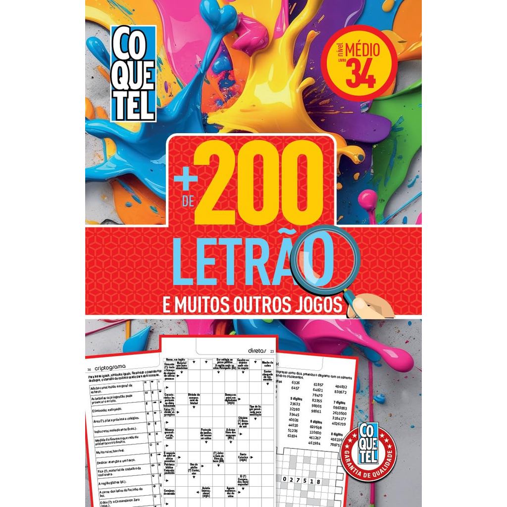 Livro Coquetel Mais de 200 Letrão 34 | Nível Médio em Oferta na Shopee