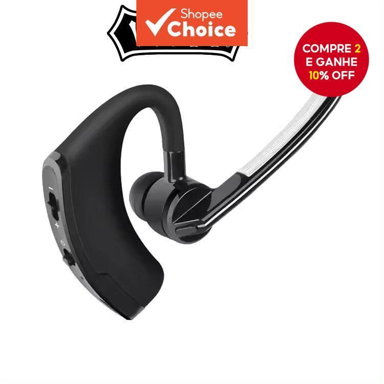 Fone de Ouvido Bluetooth Sem Fio Vitog V8 com Microfone HD Stereo Business Handsfree Call V9 para Xiaomi Samsung — R$ 82,50 em Shopee