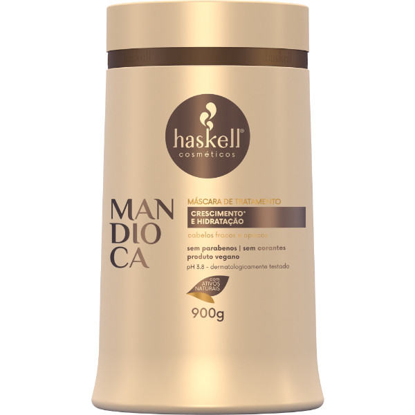 Máscara Mandioca 900gr Haskell | Hidratação Profunda e Fortalecimento para Cabel