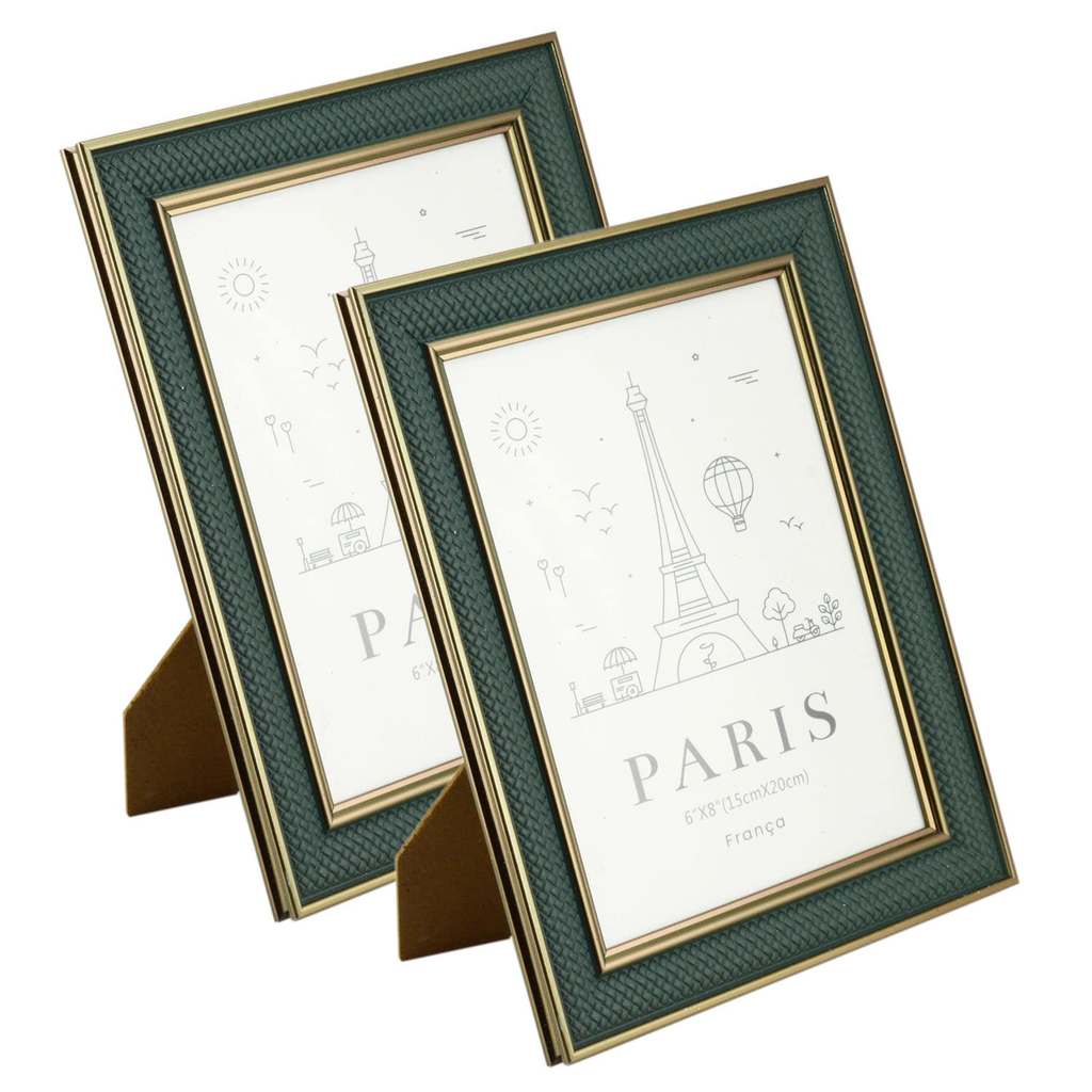 Kit 2 Porta Retrato 15x20cm Premium Tipo Metalizado 5491 em Oferta na Shopee