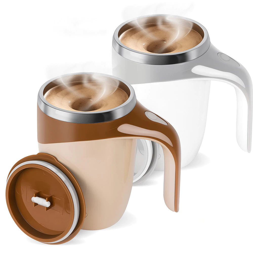 Caneca Térmica Copo Magnética Misturador De Bebidas Mixer Café Shake 380ml Suco Elétrica Recarregável — imagem 1